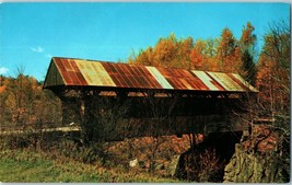 Unique Covered Bridge in Stowe Vermont Postcard - £5.39 GBP