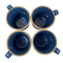 Noritake Stoneware MADERA BLUE Coffee Mugs Cups Dark Blue Brown Band Set... - £23.45 GBP