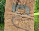 Vintage Burlap Sack Oregon Trail Nebraska Elevator Great Northern Beans - £13.99 GBP