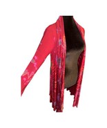 Patan Design Red Tie Dye Vintage Long Sleeve Cardigan Stretchy Flowy Wom... - $210.81 MXN