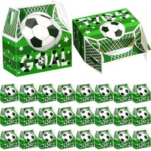 25 Pieces Soccer Party Favor Treat Boxes Paper Soccer Candy Goodie Gift ... - £18.75 GBP