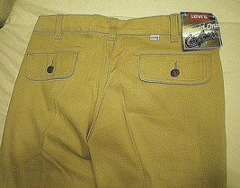 Levi&#39;s Movin&#39; On Vtg 70s City Jeans 32x32 Tan Pants Usa Disco Era Nos New w/Tags - £78.21 GBP