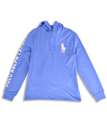 Polo Ralph Lauren Blue Pink Big Pony Light Sweater Hoodie, L Large, 7587-6 - £32.19 GBP