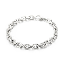 Kalen 6/10mm Curb Cuba O-chain Simple Men&#39;s Stainless Steel Bracelet Dubai Golde - £10.17 GBP