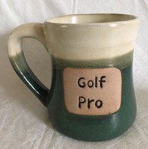 Tumbleweed Pottery 18 oz. LARGE Coffee Mug GOLF PRO Blue Tan Stoneware 4... - £9.58 GBP