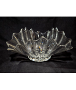 Murano Italy Style Crystal Clear Pulled Art Glass Bowl - UNKNOWN MAKER &amp;... - $42.54