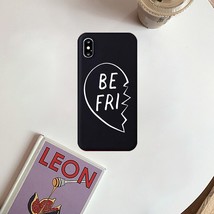 Bff Best Friends Matte Silicone Soft Shell Phone Case for iPhone 7 8 Plus X XS X - £8.21 GBP