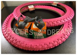 Vintage Bmx Free Style Old Comp Iii Tires 20 X 2.125 All Pink, Bundle - £41.64 GBP