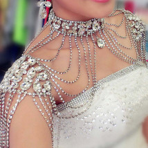 Crystal Wedding Shoulder Chain Necklace - £35.79 GBP