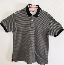 Robert Graham X Series Shirt Short Sleeve Polo Men&#39;s Black Striped Size L - £29.77 GBP