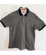 Robert Graham X Series Shirt Short Sleeve Polo Men&#39;s Black Striped Size L - $38.00