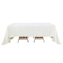 Ivory 60X126 Rectangle Polyester Tablecloth Wedding Party Catering Kitchen Gift - £16.04 GBP