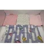Vintage Mixed Lot of 4 Pieces 1 Yard Each Quilting Sewing Pink Blue Floral - $19.41 CAD
