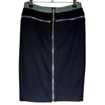 Irene&#39;s Story Style # LS1576 Women Size Medium Pencil Skirt Black Green zip fron - £19.41 GBP