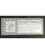 Vintage 1895 Trade Mark Sterling Simpson, Hall, Miller &amp; Co. Original Ad... - £5.22 GBP