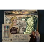 Frozen II Color N&#39; Style Sequin Purse Activity *NEW* m1 - $19.13 CAD