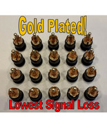 GOLD! - 30 PCS RCA SHIELDED SHORTING CAPS PLUGS RF/EMI &amp; NOISE CANCELING - $22.98