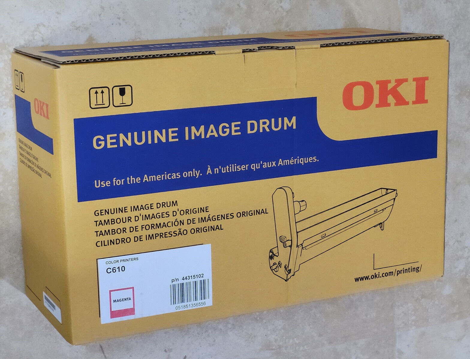 Genuine Okidata Oki ® c610 c610n c610dn c610dtn imaging drum unit OEM 44315102 - $97.99
