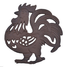 Decorative Cast Iron Rooster Trivet Kitchen Decor Hot Pad Pot Stand 7.75&quot; Wide N - £11.49 GBP