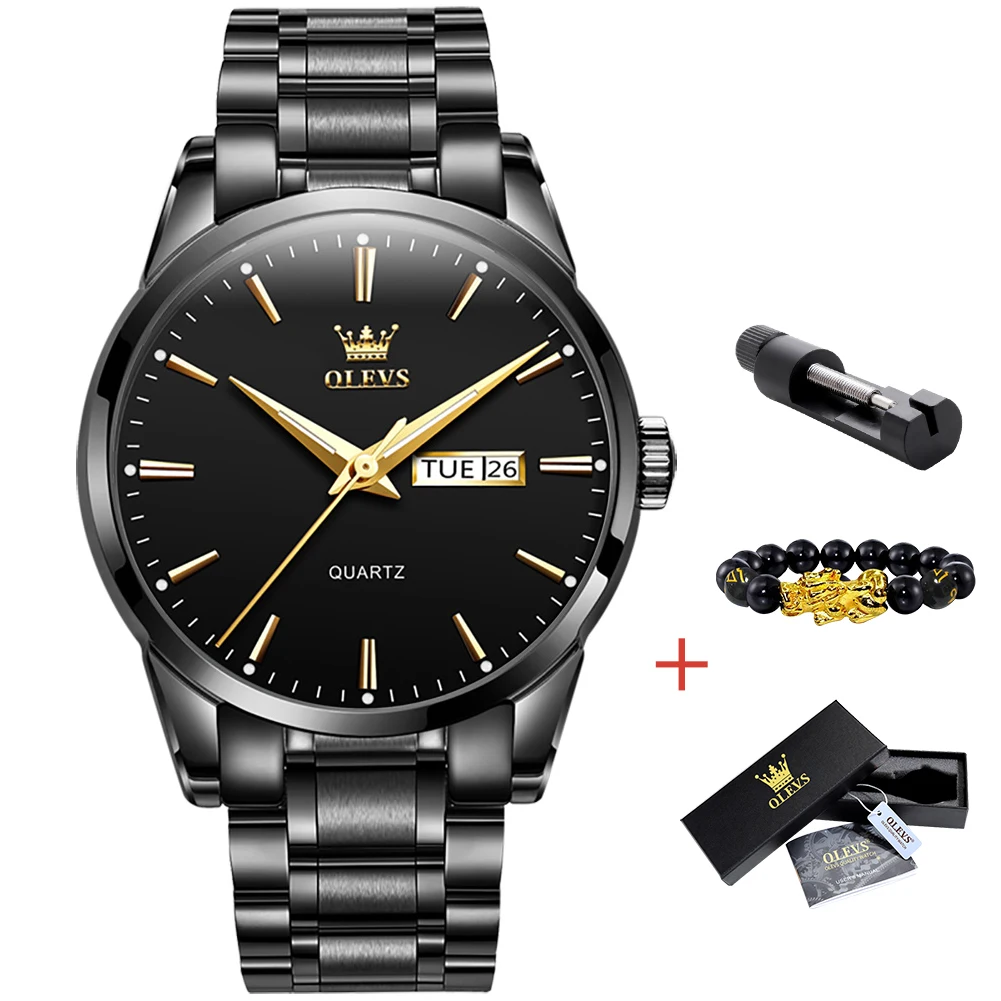 Original Quartz Watch for Men Stainless Steel Waterproof Wristwatch Clas... - £40.48 GBP
