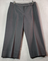 Ann Taylor Pants Womens Size 6 Gray Striped Pockets Flat Front Straight Leg EUC - £13.54 GBP