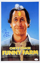 Chevy Chase Signed Funny Farm 11x17 Movie Poster Photo JSA - £114.40 GBP