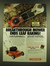 1990 Troy-bilt Mulching Mower Ad - Breakthrough mower ends leave raking - £14.65 GBP