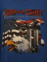 Vintage Nwot - In God Trust 9-11 Twin Towers Adult Size Xl Blue Short Sleeve Tee - £10.96 GBP
