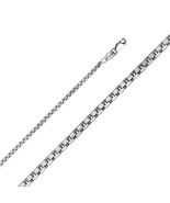 14k White Gold 1.8mm Diamond-Cut Hollow Box Chain 24" w/ Lobster Clasp - $589.00