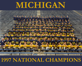 1997 MICHIGAN 8X10 TEAM PHOTO WOLVERINES NCAA FOOTBALL NATIONAL CHAMPS - £3.87 GBP