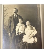Vtg Victorian Family Photo Man Wife Boy Girl Picture - £14.27 GBP