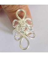 Silver Waive Rings, Sterling Silver Ring, Adjustable Ring, Spiral Dainty... - $905.20 MXN