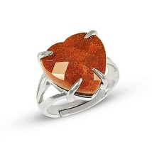Valentine Love Gift Ring Gemstone Adjustable Rings, Amethyst, Black tourmaline, - £23.99 GBP