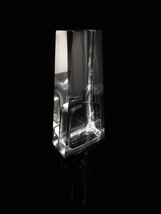 Dunhill Heavy Crystal Ashtray in original wood case.  No chips Measures 8.75" L image 6