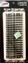 Atlas 822 HO Code 100 6&quot; Straight Snap Track - $7.80