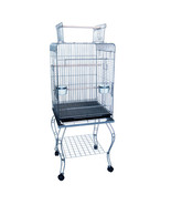 YML 20 in. Open Top Parrot Cage With Stand - Antique Copper - $3,032.46 MXN