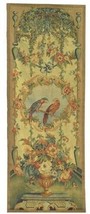 Aubusson Tapestry 26x67 Handwoven Romantic Birds Flowers Plants - £822.53 GBP