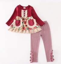 NEW Boutique Sunflower Tunic Pocket Dress &amp; Leggings Girls Outfit Set - £13.42 GBP+