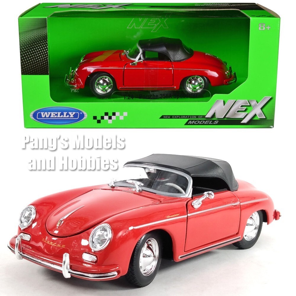1955 Porsche 356 356A Speedster 1/24 Scale Diecast Model - Welly w/ BOX ... - $34.64