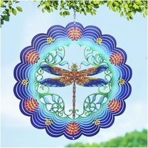 Dragonfly Wind Spinners Dragonfly Gifts For Women/Men 12 Inch 3D Stainless Steel - £38.58 GBP