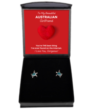 Earrings Birthday Present For Australian Girlfriend - Jewelry Turtle Ear Rings  - £39.92 GBP