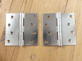 2 Hager SOLID STAINLESS STEEL 4&quot; x 4&quot; Hinges Door Gate Cabinet Ball Pin Pen - $18.99