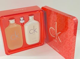 Calvin Klein CK ONE RED GIFT SET 2 pcs for women EDT SP+SKIN MOISTURIZER  - £55.05 GBP