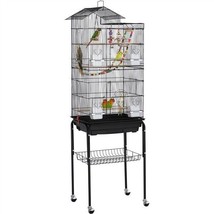 Roof Top Large Parakeet Bird Cage For Cockatiels Conures Finches W/ Stand&amp;Toys - £87.18 GBP