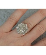 1.90 Ct I-J/SI1 Natural Diamonds Cluster Flower Men&#39;s Ring 14 Kt Yellow ... - £3,123.91 GBP
