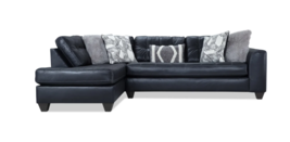 Bob&#39;s Discount Furniture Sierra Black 118&#39;&#39; 2 Piece Right Arm Facing Cha... - $888.00