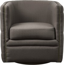 Madison Park Capstone Barrel Swivel Glider Accent Chair Upholstered 360, 0 - £342.05 GBP