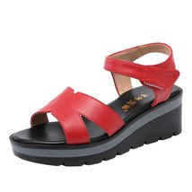 YAERNI  Big size 32-43 platform sandals women shoes summer 2021 medium heel wee  - £49.68 GBP