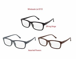 Wholesale Lot of 12 pc Reading Glasses Assorted Powers Unisex New Spring... - $22.64