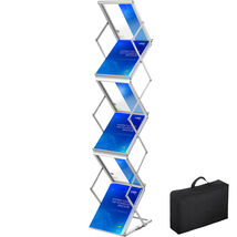 VEVOR Foldable Magazine Display Rack, 6 Pockets Pop-Up Brochure Display ... - $44.99